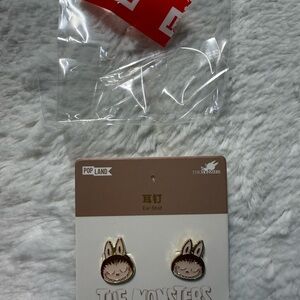 NWT Exclusive Beijing Poland Park Labubu The Monsters Collectible Earrings